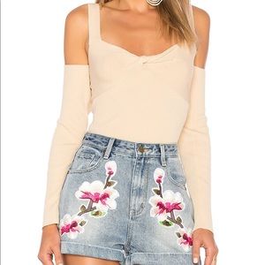 MINK PINK FRANCIS COLD SHOULDER TOP